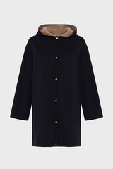 MONICA HOODED FINE WOOL COAT