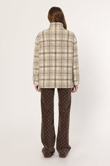 MANUELA SHORT CHECKED COAT