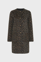 MATILDA REVERSIBLE PLAIN LEOPARD COAT