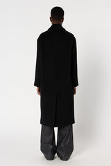 MAGALI DOUBLE BREASTED WOOL ANGORA COAT