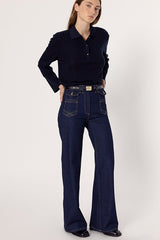 ANNA RAW FLARED JEANS