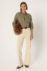 CHANTAL NATUREL CORDUROY FLARED TROUSERS