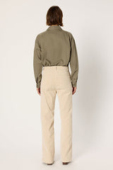 CHANTAL NATUREL CORDUROY FLARED TROUSERS