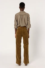 CHANTAL CINNAMON CORDUROY FLARED TROUSERS