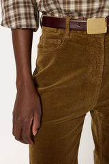 CHANTAL CINNAMON CORDUROY FLARED TROUSERS