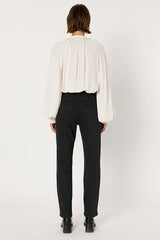 CARMEN BLACK BEIGE STRAIGHT JEANS