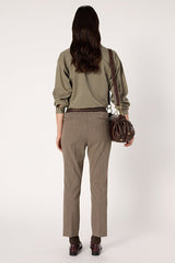 CELIA FICELLE ELASTICATED BACK STRAIGHT TROUSERS