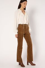 CHARLIE CARAMEL TWILL VELVET TROUSERS