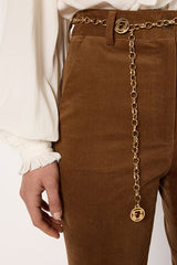 CHARLIE CARAMEL TWILL VELVET TROUSERS