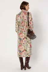LIAN FLORAL MAXI SHIRT DRESS