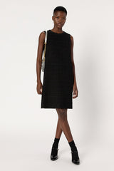 LILA TWEED LUREX SLEEVELESS DRESS