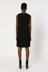 LILA TWEED LUREX SLEEVELESS DRESS