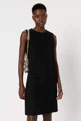 LILA TWEED LUREX SLEEVELESS DRESS