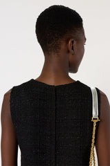 LILA TWEED LUREX SLEEVELESS DRESS