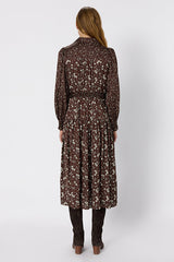 LOLITA PRINTED MAXI SHIRT DRESS