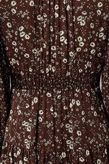 LOLITA PRINTED MAXI SHIRT DRESS