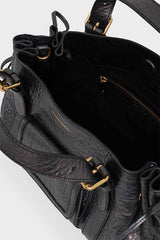 18H METALLIC BUBBLE LEATHER HANDBAG