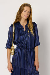 LE MINI FANNY GOLD MINI SEQUIN CROSSBODY BAG