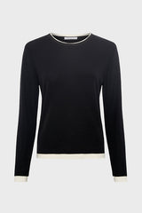 HANAE LAYERING EFFECT FINE WOOL TSHIRT