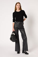 HANAE LAYERING EFFECT FINE WOOL TSHIRT