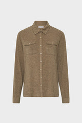 HONORINE CAMEL JERSEY SHIRT