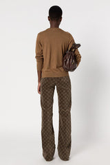 ESTELLE CAMEL FINE MERINO WOOL CARDIGAN