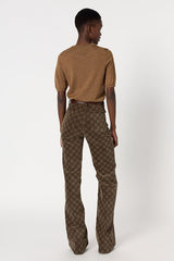 ELSA CAMEL SLEEVELESS ROUND NECK FINE WOOL SWEATER