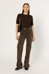 ELSA BROWN SLEEVELESS ROUND NECK FINE WOOL SWEATER