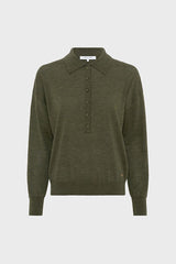EMELINE FINE WOOL POLO SHIRT