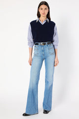 EVITA SLEEVELESS V-NECK SWEATER