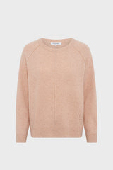 ELISA NUDE MOTTLED WOOL STRAIGHT SWEATER