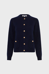 ELOISE GOLD BUTTONS WOOL CARDIGAN