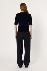 EVAELLE SHORT-SLEEVED WOOL SWEATER