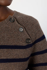 EDITH CAMEL SAILOR WOOL SWEATER