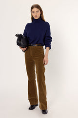 ENID NAVY LOOSE TURTLENECK SWEATER