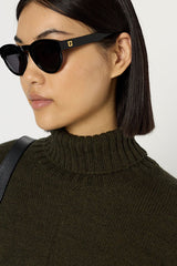 ENID KAKI LOOSE TURTLENECK SWEATER