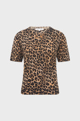 ELI SHORT SLEEVES LEOPARD SWEATER