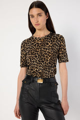 ELI SHORT SLEEVES LEOPARD SWEATER