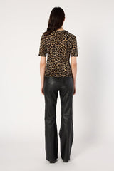 ELI SHORT SLEEVES LEOPARD SWEATER