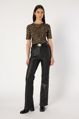 ELI SHORT SLEEVES LEOPARD SWEATER