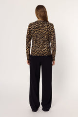 ELODIE FINE WOOL LEOPARD CARDIGAN