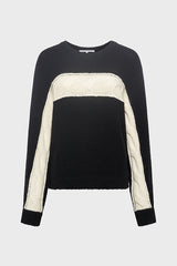 ESTE TWO-TONE TWISTED WOOL SWEATER