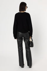 ESTE TWO-TONE TWISTED WOOL SWEATER