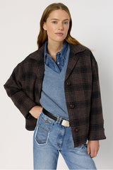 NERINA CHECKERED WOOL JACKET