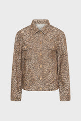 NERINE SHORT NEEDLECORD LEOPARD JACKET