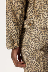 NERINE SHORT NEEDLECORD LEOPARD JACKET