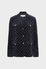 NYSSA MONOGRAM VELVET JACKET