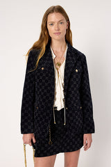 NYSSA MONOGRAM VELVET JACKET