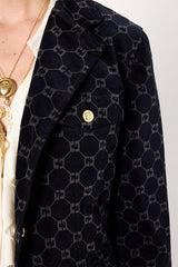 NYSSA MONOGRAM VELVET JACKET