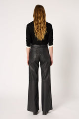 CYNTHIA FLARED LEATHER TROUSERS